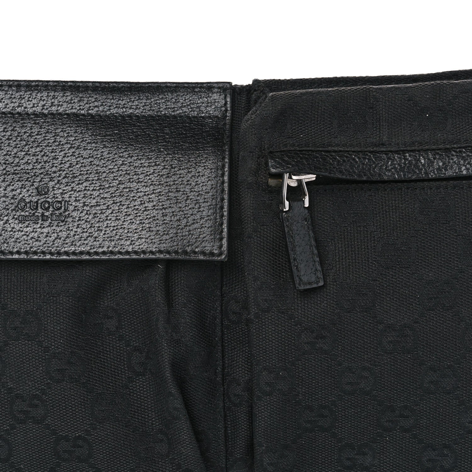 Gucci GG Monogram Double Pocket Belt Bag Black 9 of 14