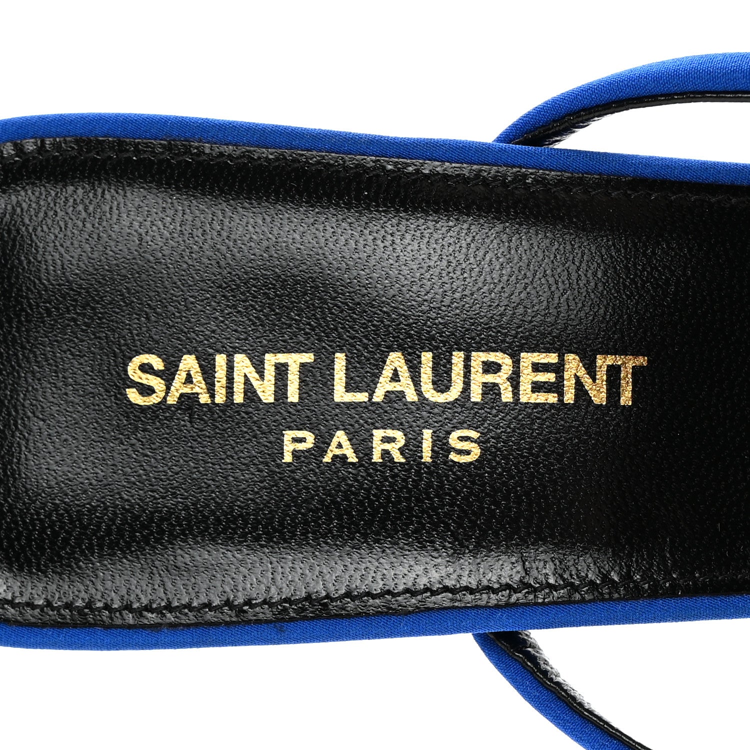 Saint Laurent Silk Crepe Baliqua 95 Sandals 41 Picasso Blue 7 of 8