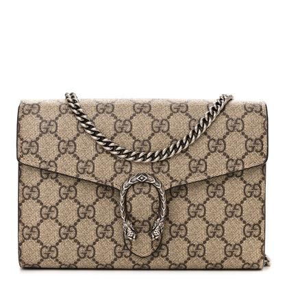 Gucci GG Supreme Monogram Mini Dionysus Chain Wallet Beige Taupe 1 of 12