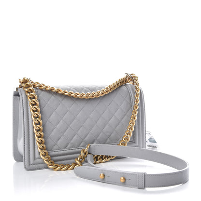 Chanel Caviar Quilted Medium Boy Flap Grey 3 of 10