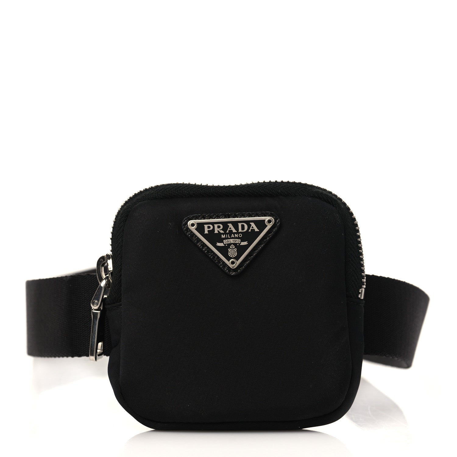 Prada Re-Nylon Woven Belt Black 1 of 5