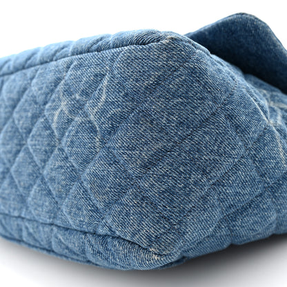 Chanel Denim Quilted CC Print Jumbo Single Flap Blue 10 of 10