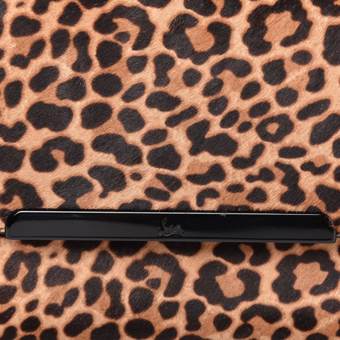 Pony Hair Leopard Print Rougissime Clutch