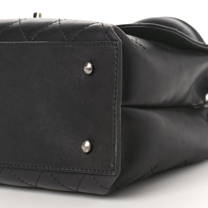 Chanel Calfskin Stitched Large Urban Luxury Top Handle Bag Black 10 of 12