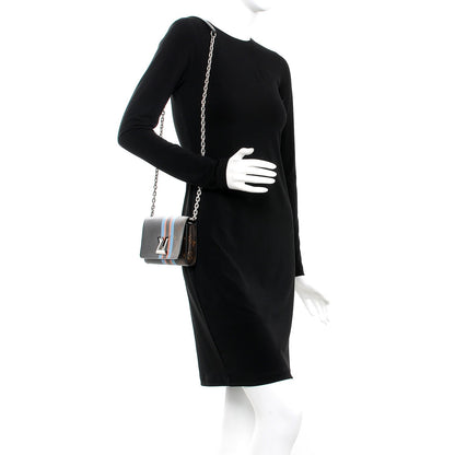 Louis Vuitton Monogram Stripe Twist Chain Wallet 2 of 8