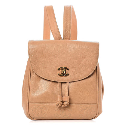 Chanel Caviar CC Backpack Beige 1 of 7