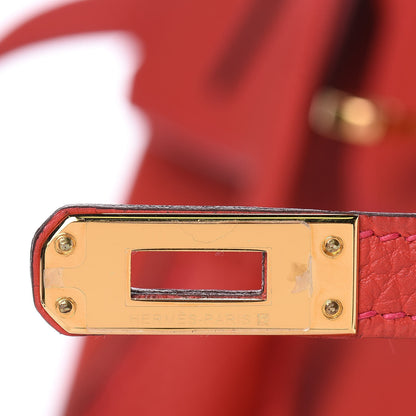 Hermes Togo Birkin 25 Rouge Casaque 9 of 26