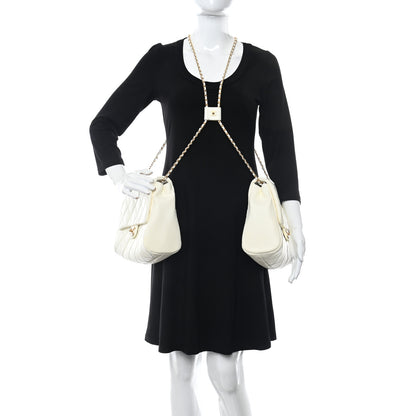 Chanel Lambskin Quilted Large Side-Packs White 2 of 14