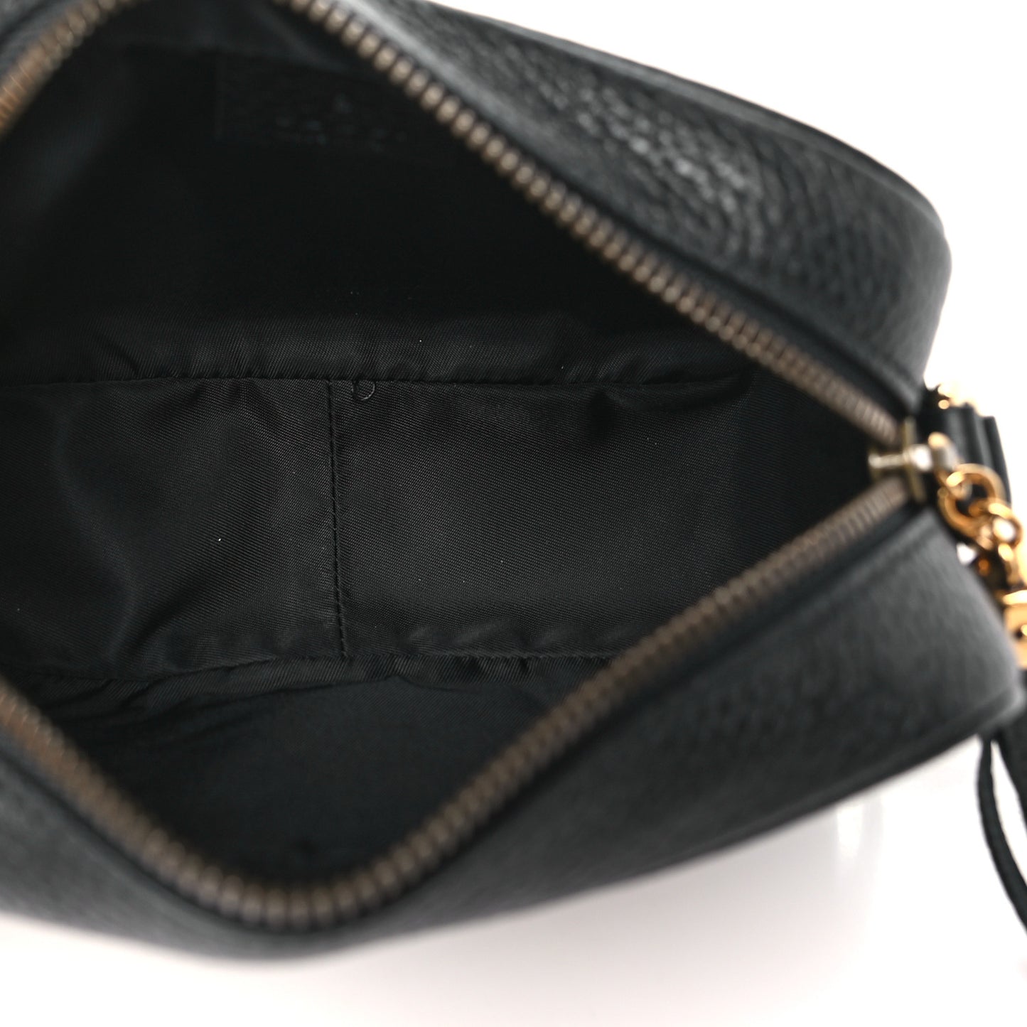 Pebbled Calfskin Mini Soho Disco Bag Black