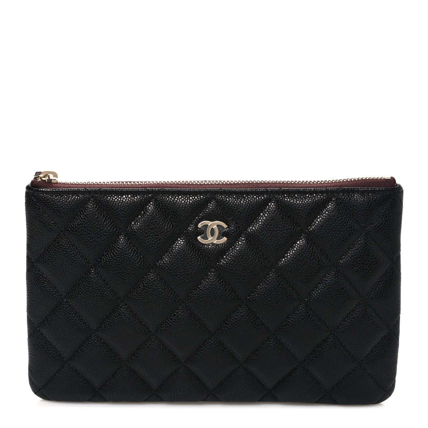 Caviar Quilted Cosmetic Case Black