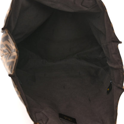 Fendi Zucca Vitello Artic Special Shopping Tote Tobacco Castagna 5 of 13