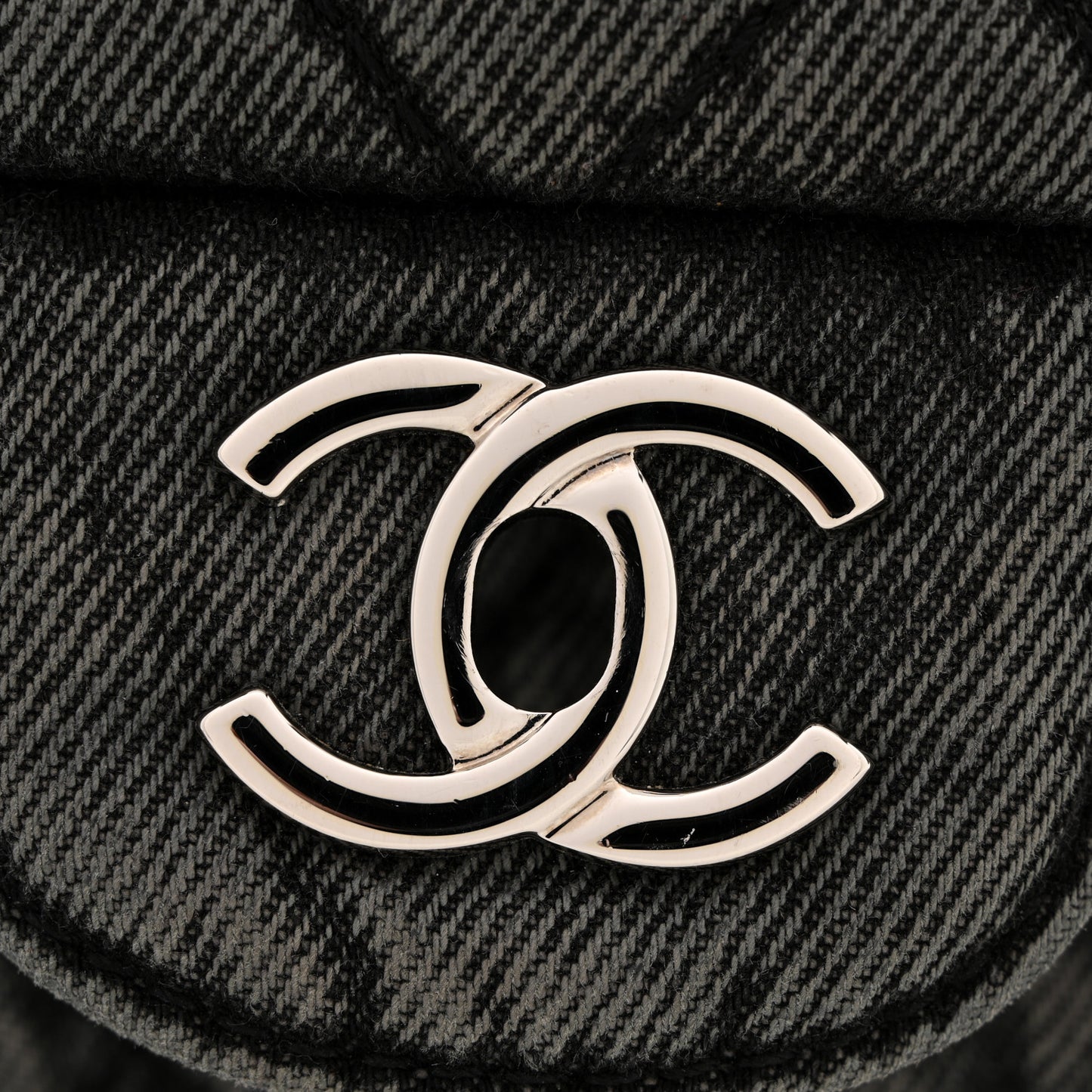 Denim Quilted Denimpression Flap Grey Black