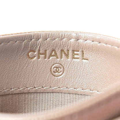 Chanel Iridescent Caviar Quilted Card Holder Beige 6 of 9