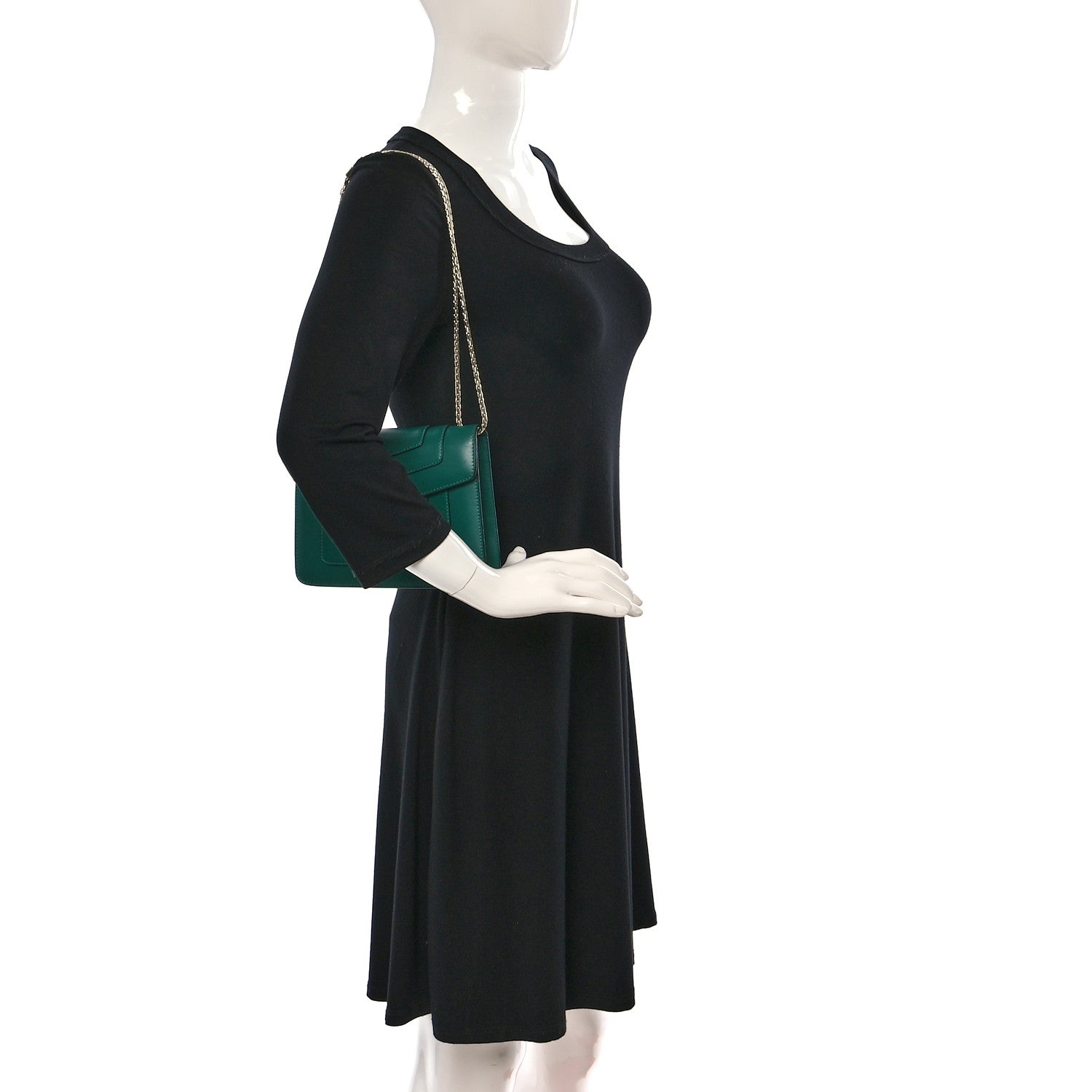 Bulgari Calfskin Serpenti Forever Crossbody Bag Emerald Green 2 of 13