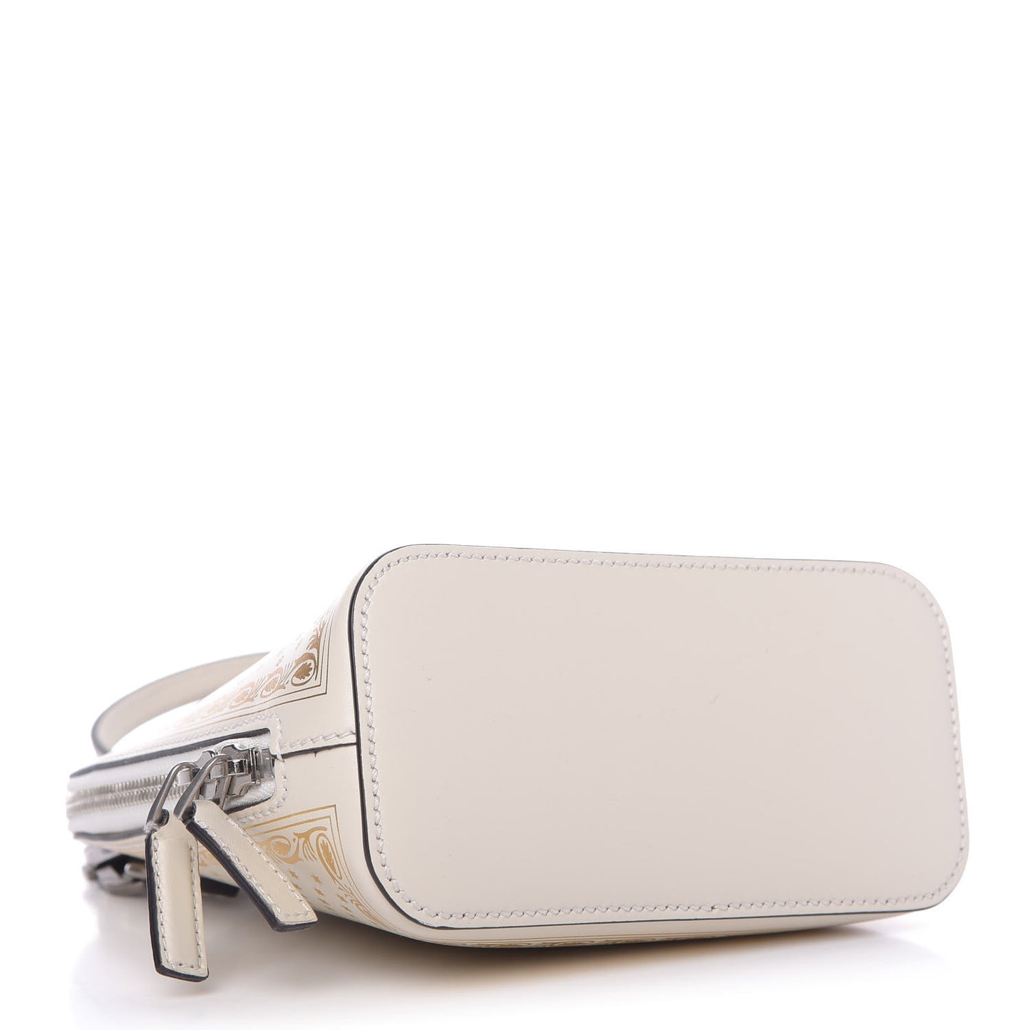 X SEGA Calfskin GUCCY Stars Mini Dome Shoulder Bag Mystic White Gold