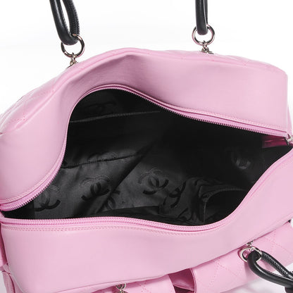Chanel Calfskin Quilted Large Cambon Multipocket Reporter Pink Black 5 of 7