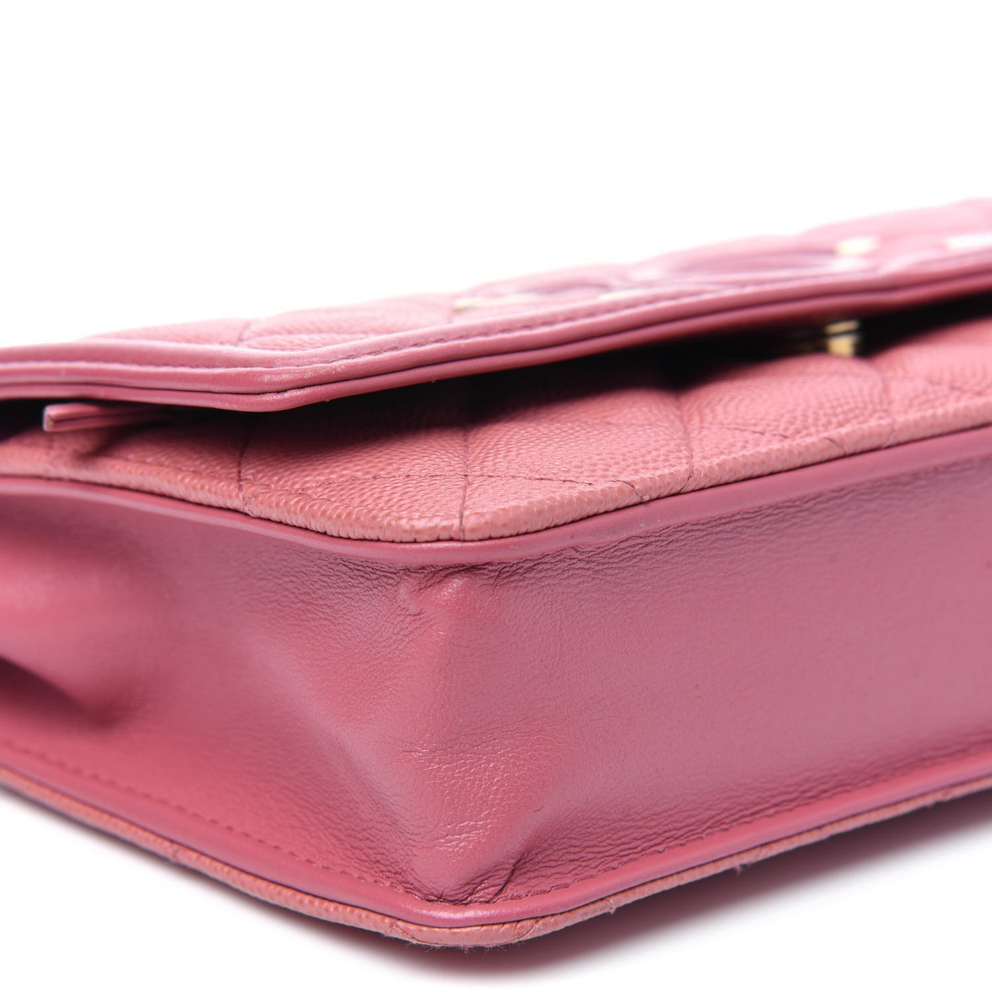 Caviar Quilted CC Filigree Wallet On Chain WOC Pink