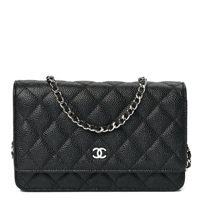 Chanel Caviar Quilted Wallet on Chain WOC Black 1 of 13