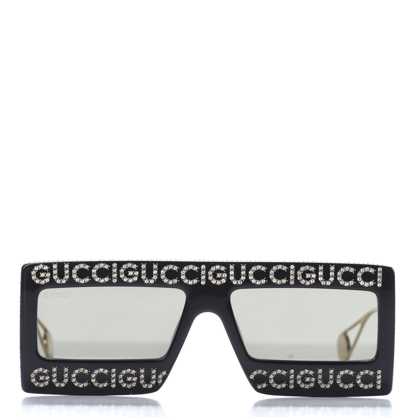 Acetate Crystal Mask-Frame Sunglasses GG0431S Black