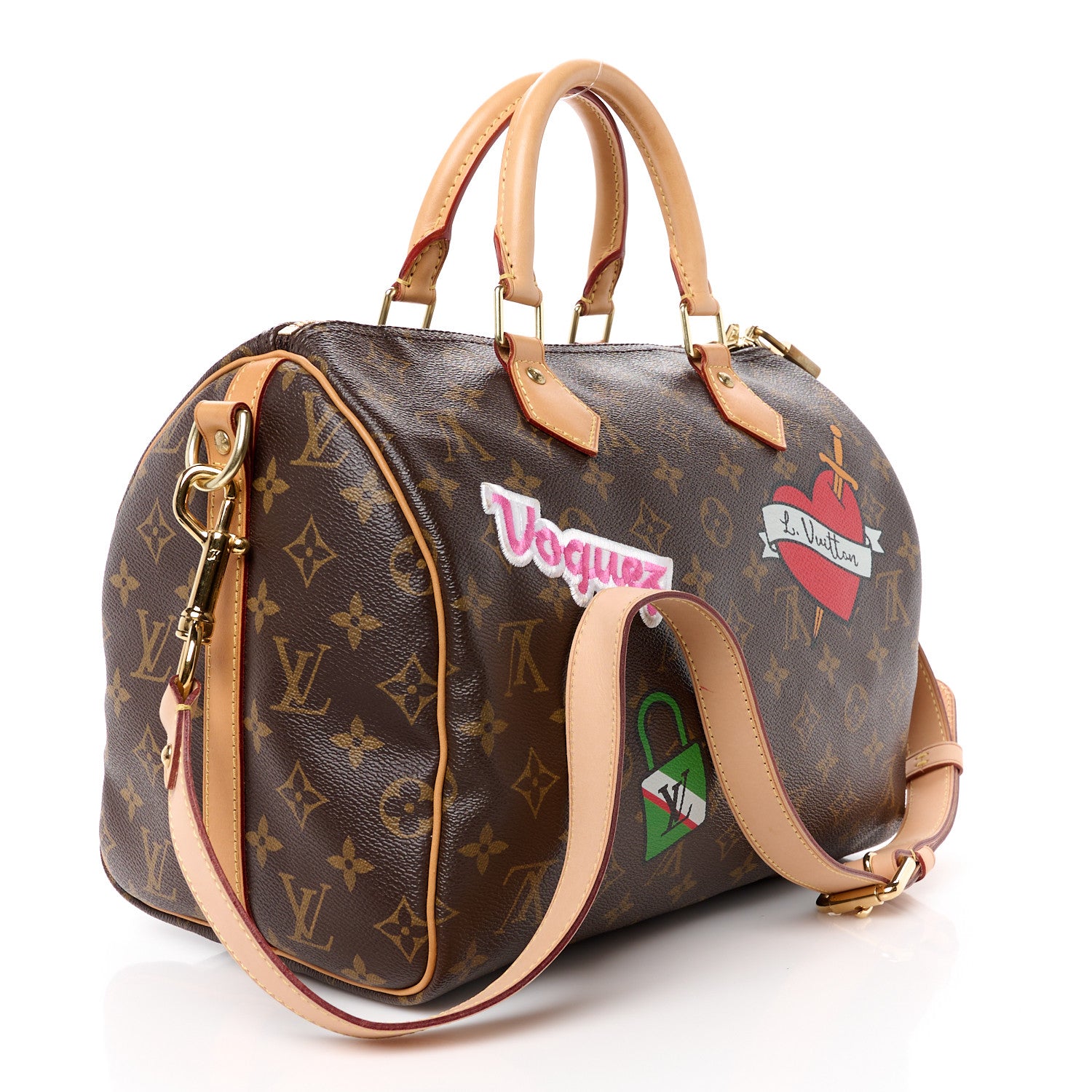 Louis Vuitton Monogram Patches Speedy Bandouliere 30 3 of 12