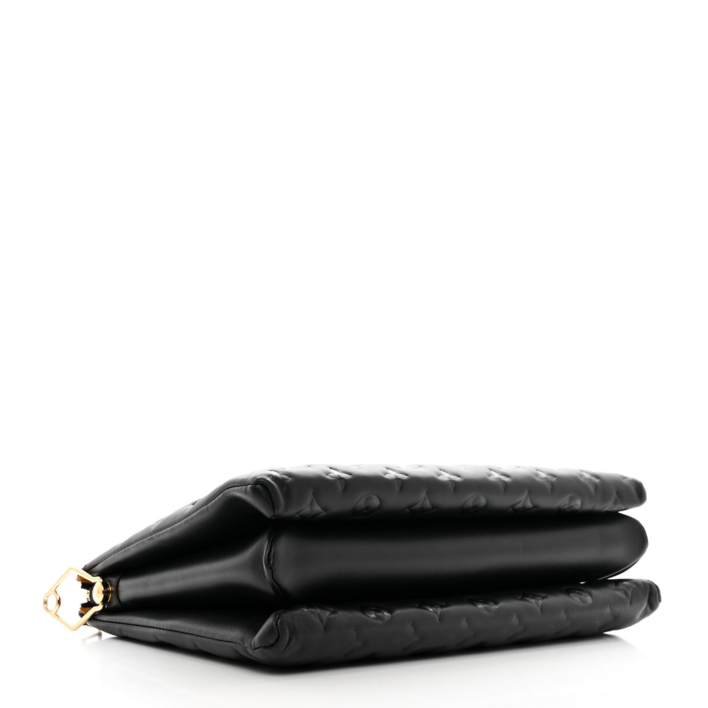 Lambskin Embossed Monogram Coussin MM Black