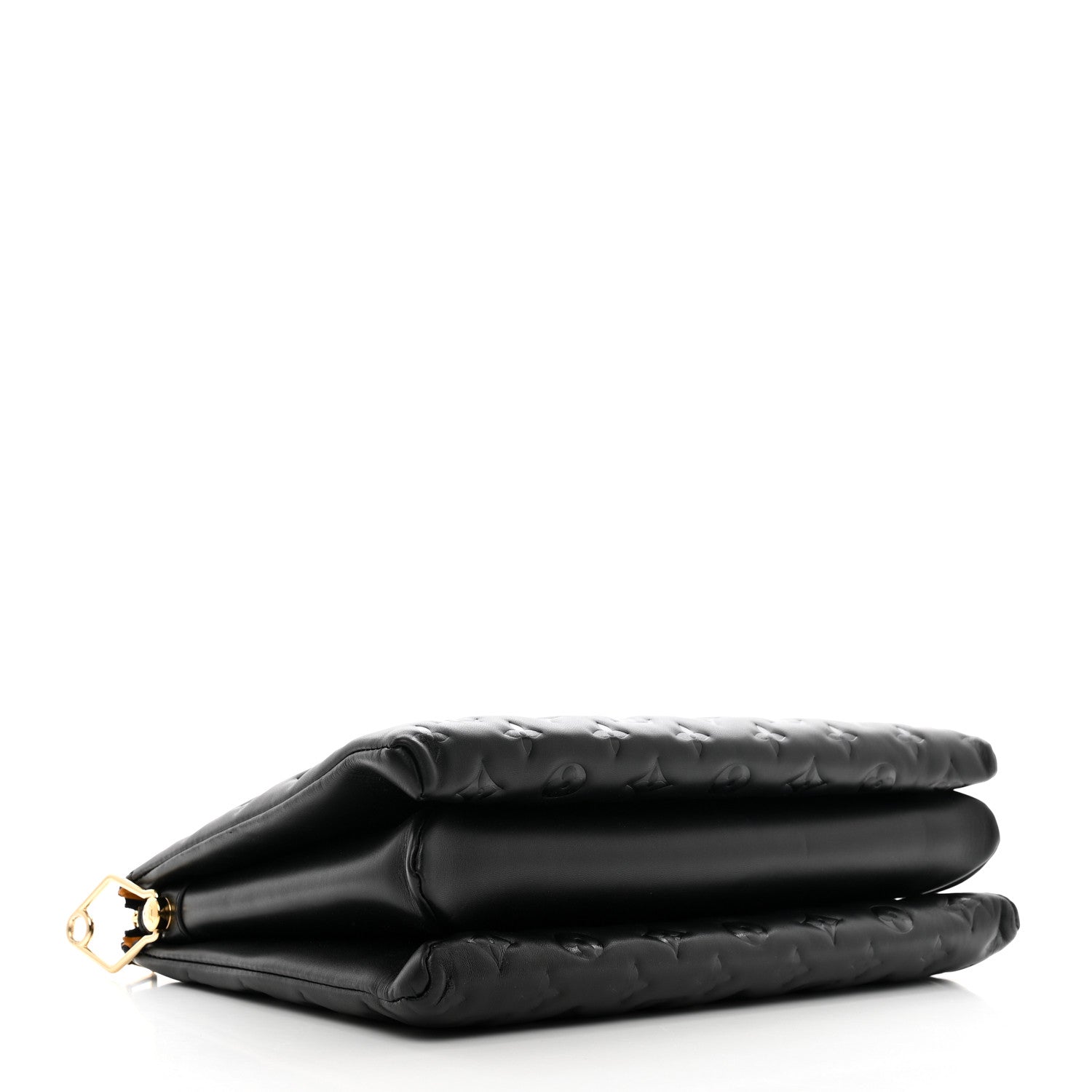 Louis Vuitton Lambskin Embossed Monogram Coussin MM Black 4 of 10