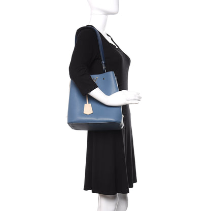 Louis Vuitton Calfskin Lockme Bucket Blue Jean 2 of 11