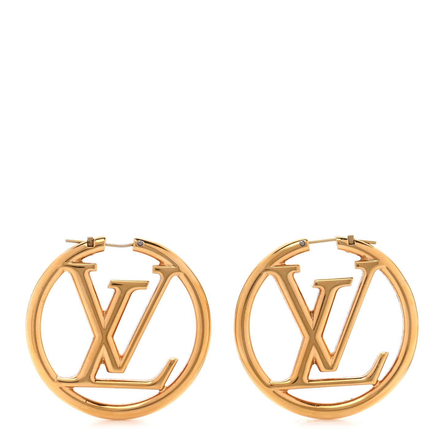 Metal Louise Hoop Earrings Gold