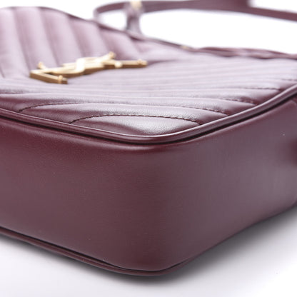 Saint Laurent Calfskin Matelasse Monogram Lou Camera Bag Dark Legion Red 10 of 10