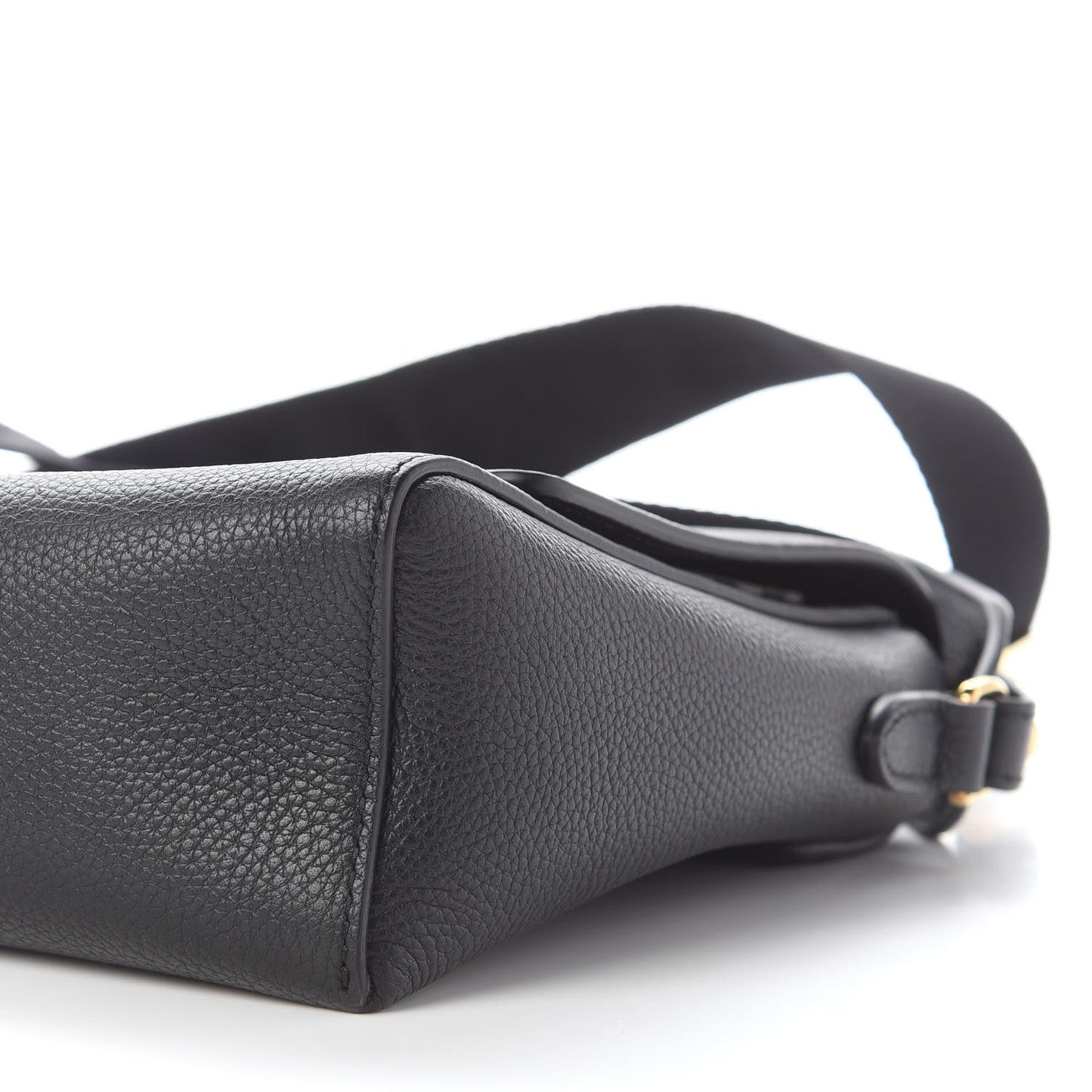 Grainy Calfskin Vintage Check Note Crossbody Bag Black