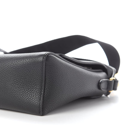 Burberry Grainy Calfskin Vintage Check Note Crossbody Bag Black 8 of 9