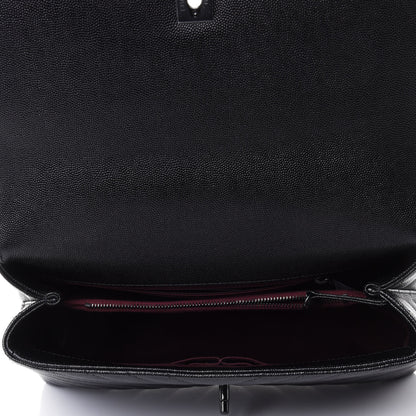 Chanel Caviar Chevron Quilted Small Coco Handle Flap So Black 4 of 4