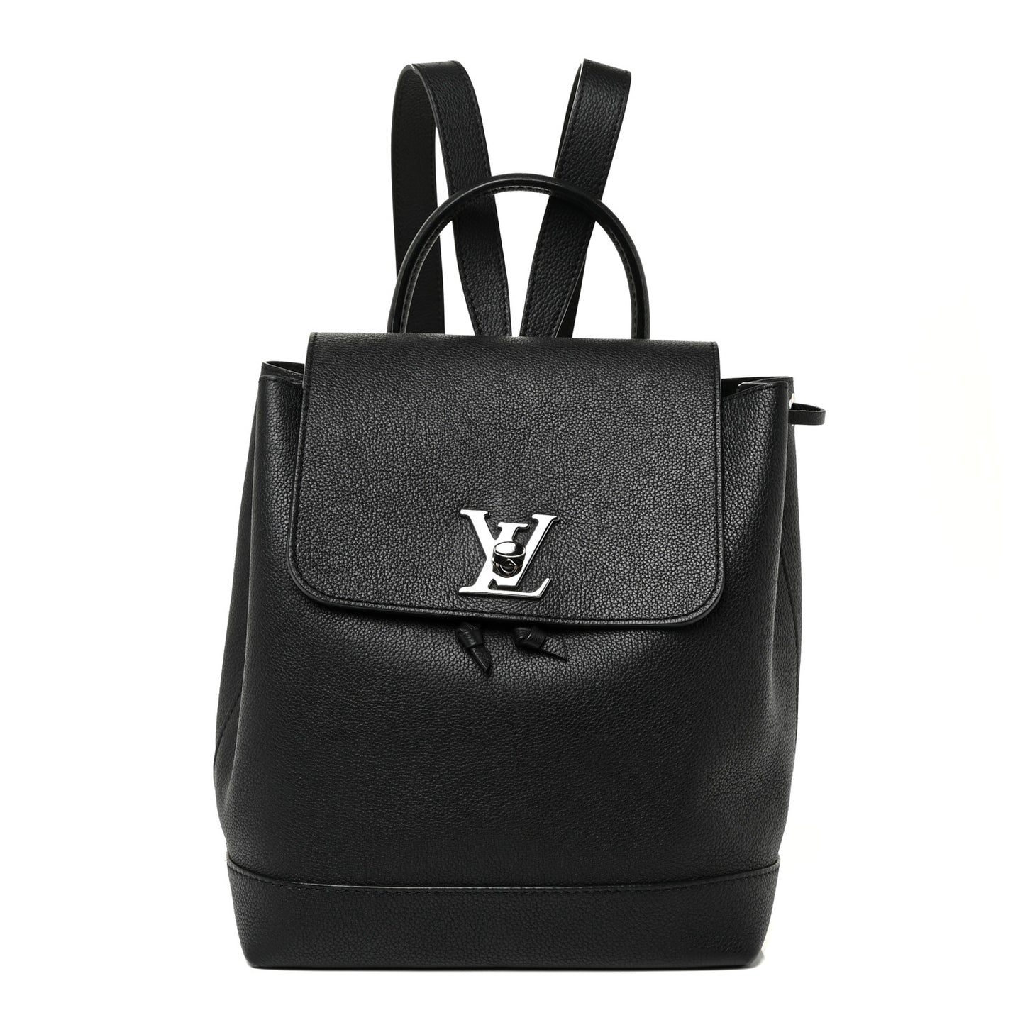 Calfskin Lockme Backpack Black