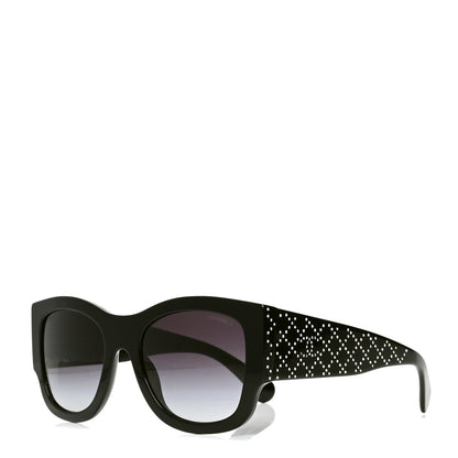 Chanel Acetate Strass Rectangle Sunglasses 5421B Black 1 of 4