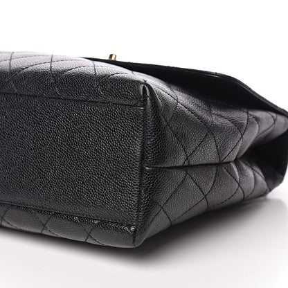 Chanel Caviar Quilted Jumbo Kelly Flap Black 11 of 13
