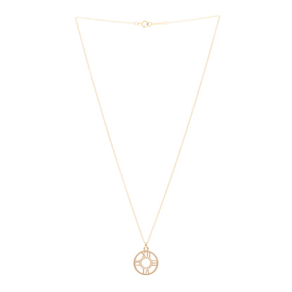 Tiffany 18K Rose Gold Diamond Small Atlas Open Pendant Necklace 3 of 5