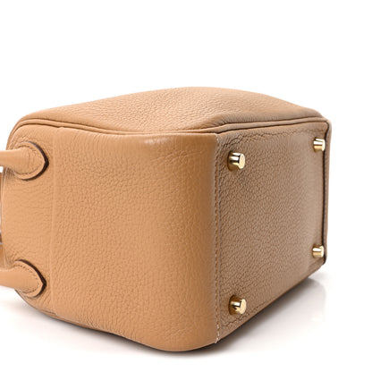 Hermes Taurillon Clemence Mini Lindy 20 Biscuit 8 of 9