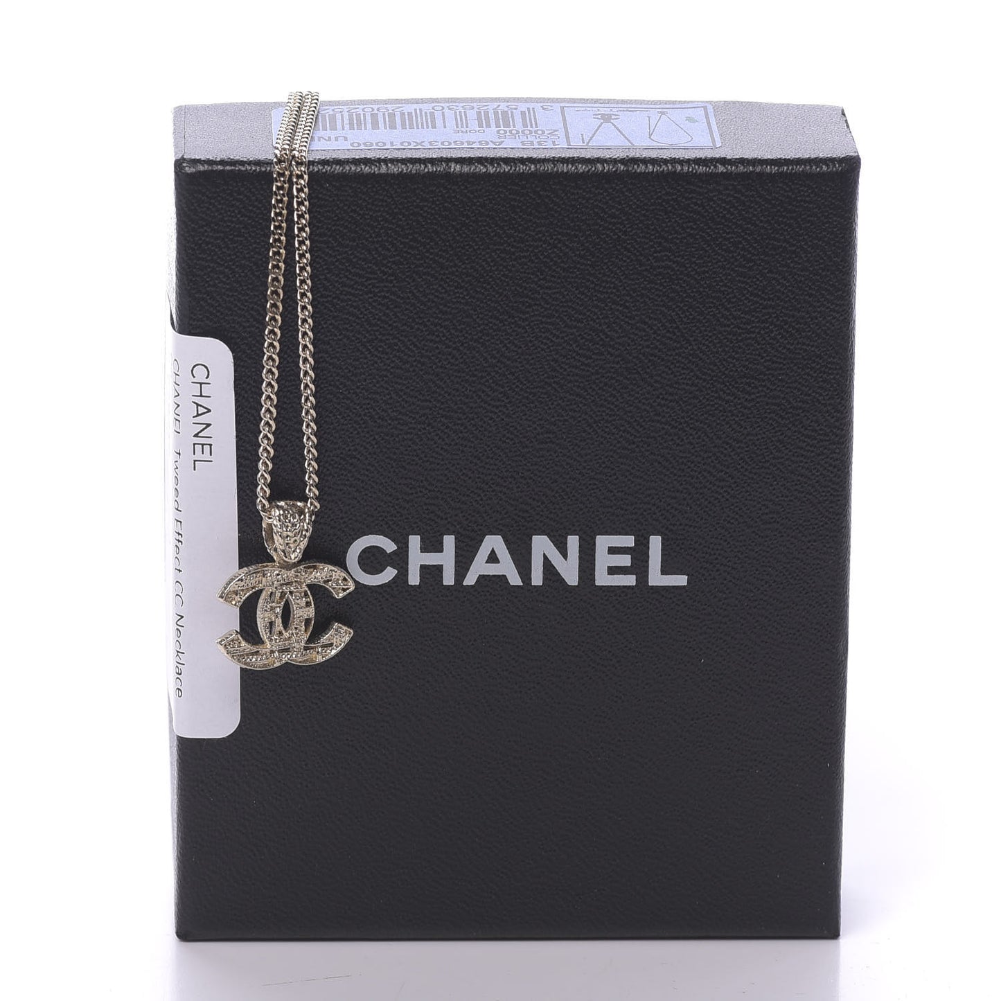 Tweed Effect CC Necklace Gold