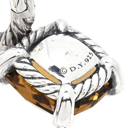 David Yurman Sterling Silver Diamond Citrine Chatelaine Drop Earrings 5 of 5