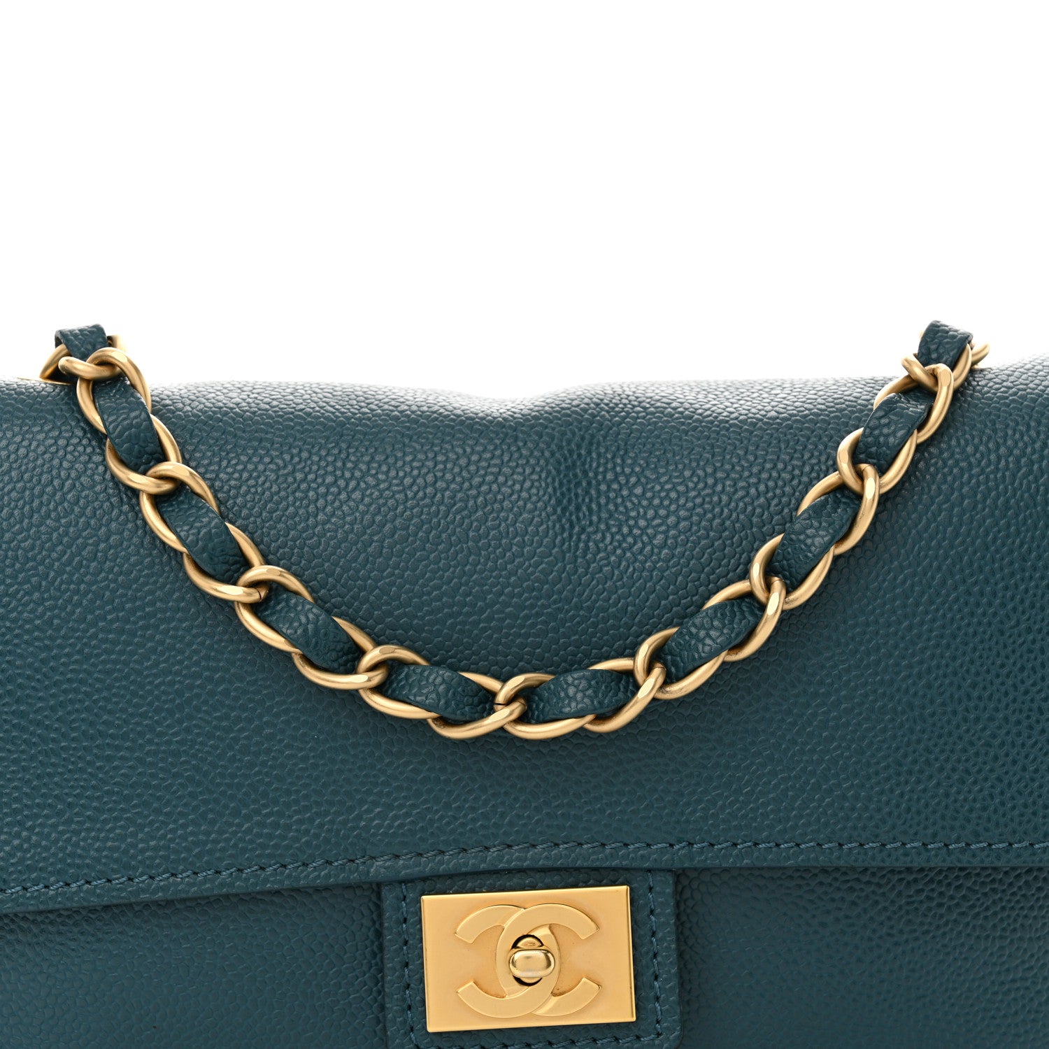Chanel Caviar Medium Flap Blue 8 of 12