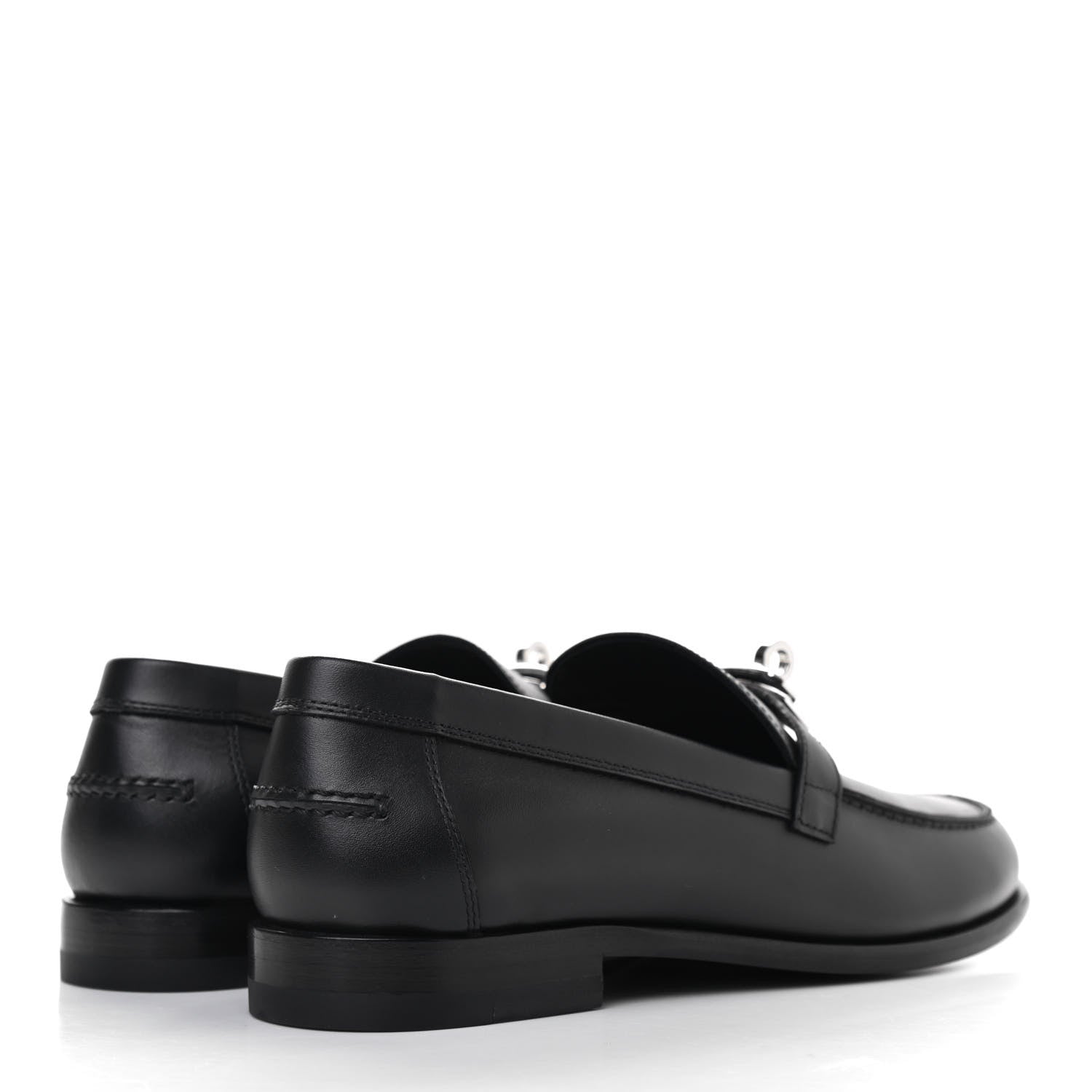 Hermes Calfskin Womens Destin Loafers 36 Black 4 of 9