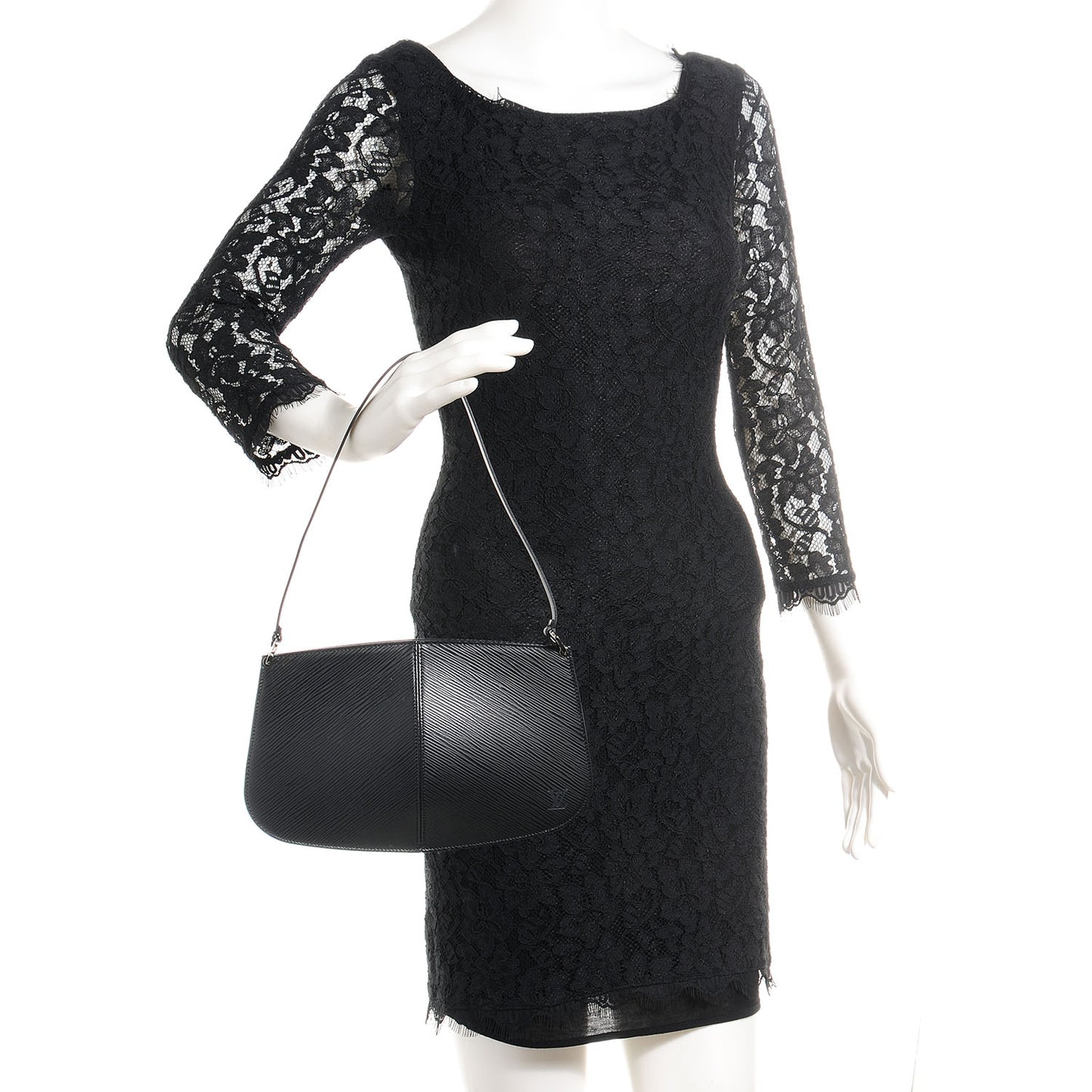Epi Demi Lune Pochette Black