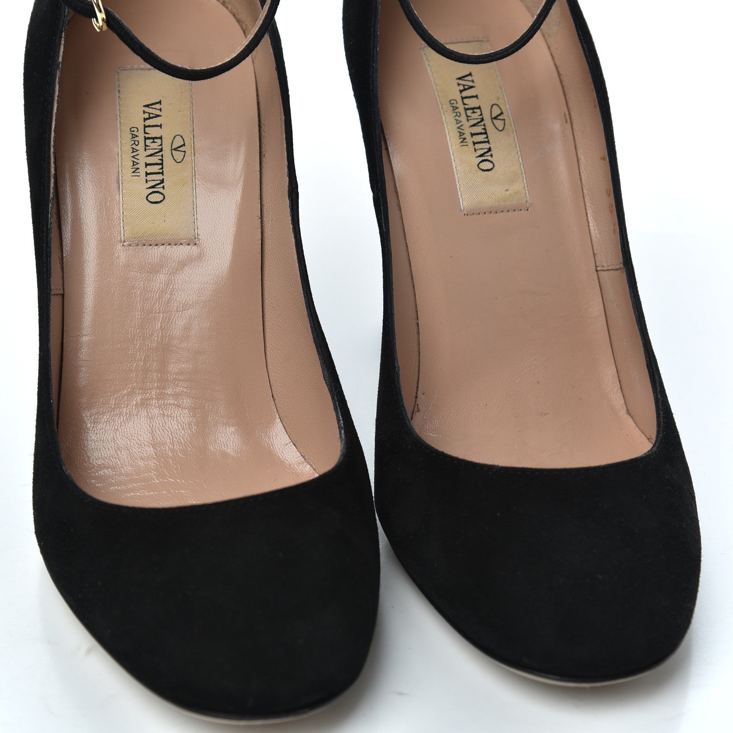Valentino Garavani Suede Tan-Go Mary Jane Ankle Strap 100mm Pumps 35.5 Black 10 of 11
