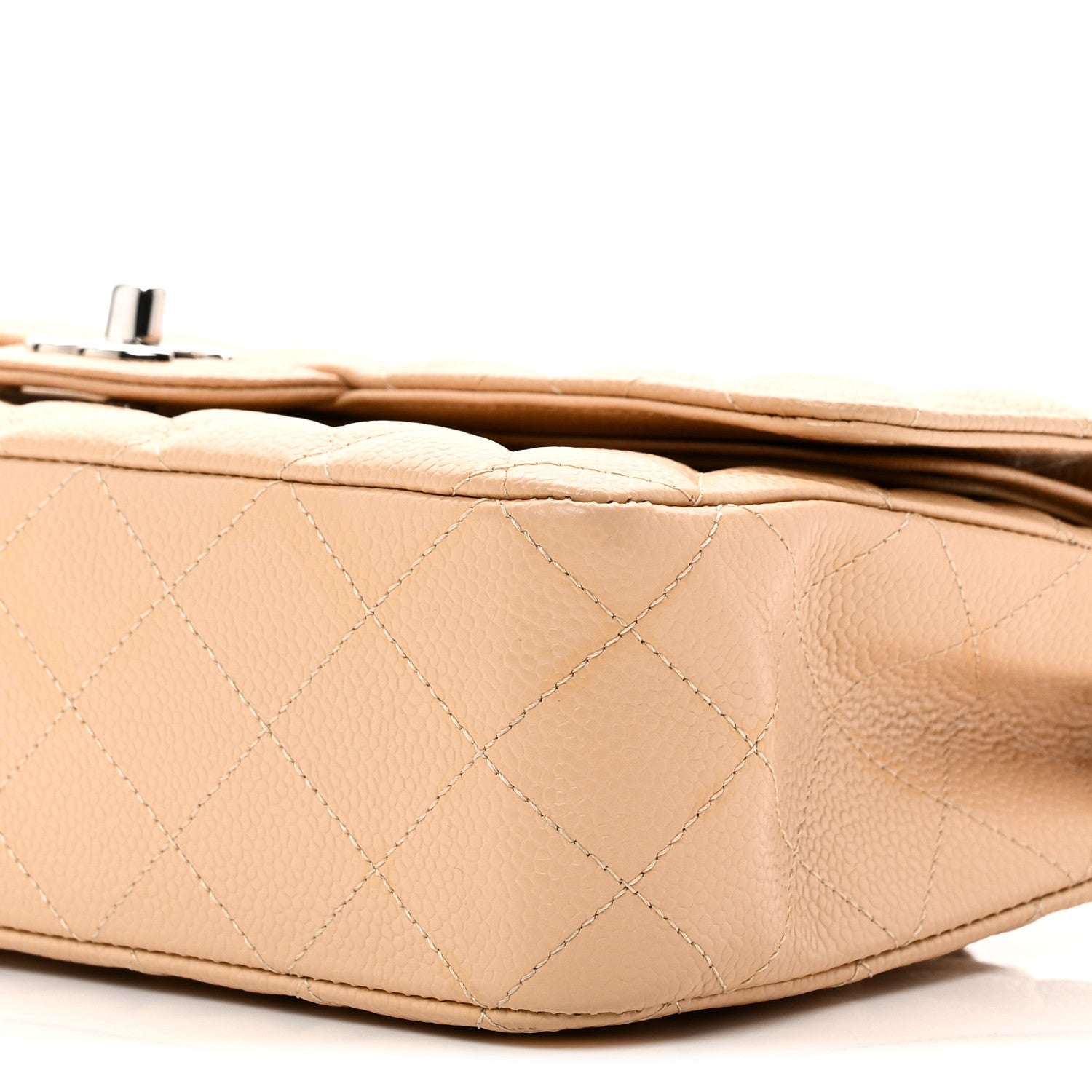 Chanel Caviar Quilted Medium Double Flap Beige 10 of 11