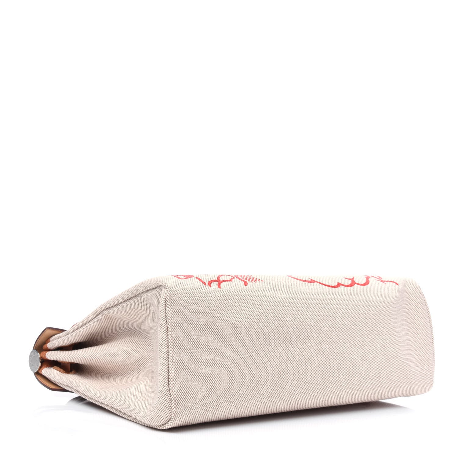 Hermes Vache Hunter Toile Pegase Pop Herbag Zip Retourne 31 PM Capucine Ecru 6 of 13