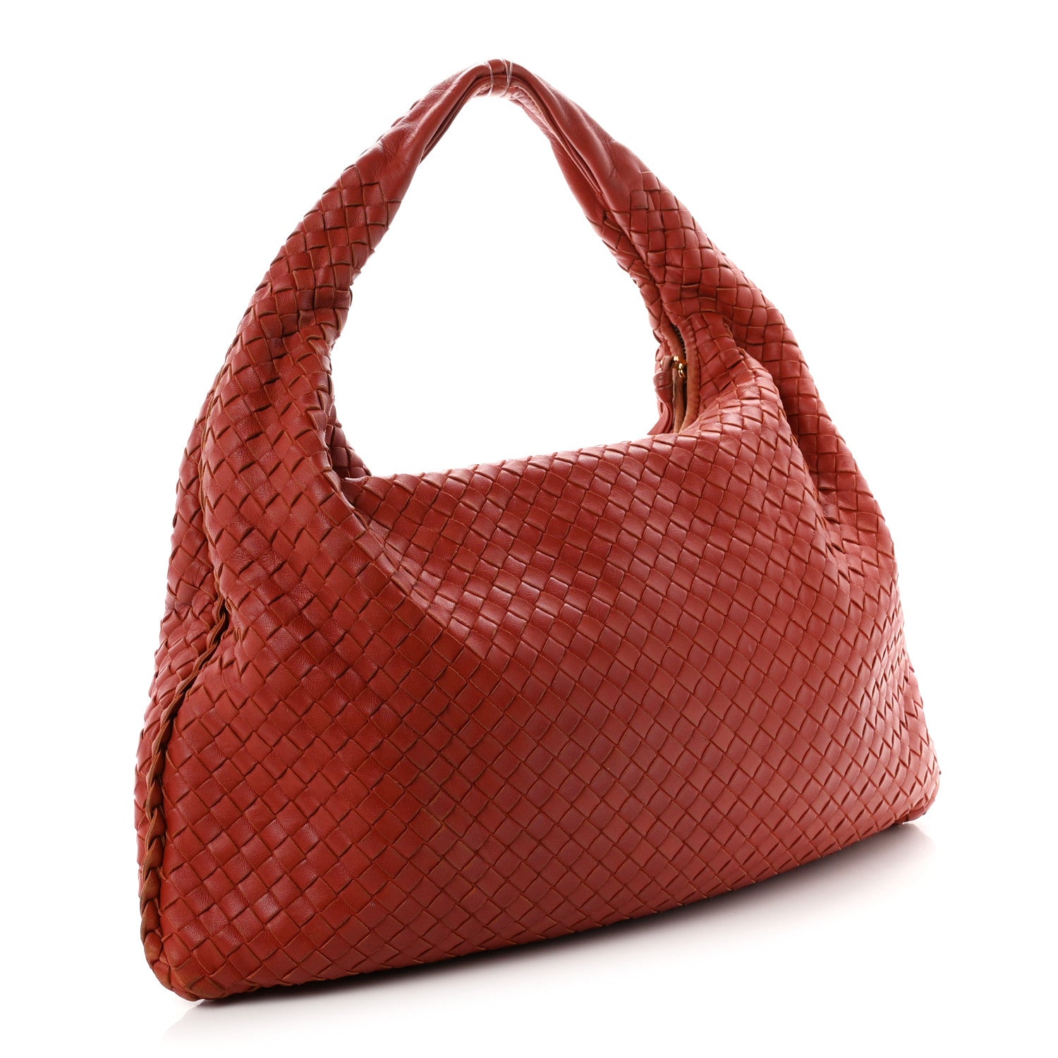 Bottega Veneta Nappa Intrecciato Large Veneta Hobo Brique 3 of 10