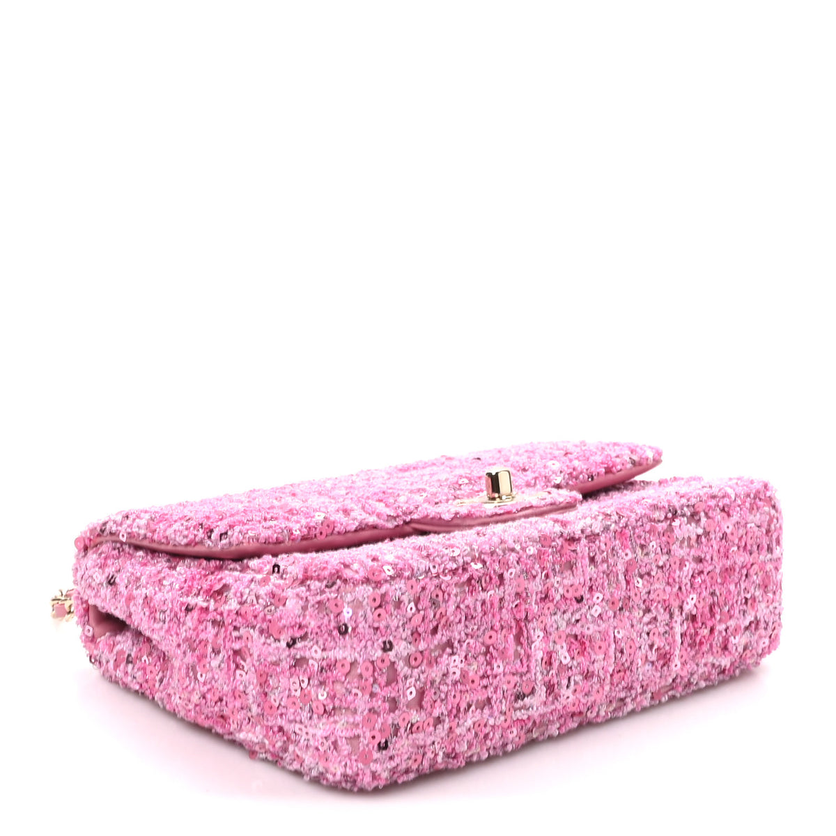 Chanel Sequin Small Single Flap Pink Dark Pink 4 of 11