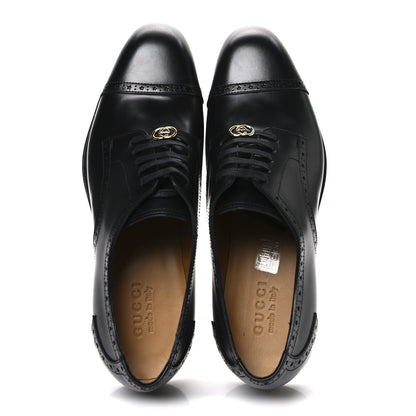 Gucci Calfskin Mens Whipstitch Oxfords 11 Black 2 of 11