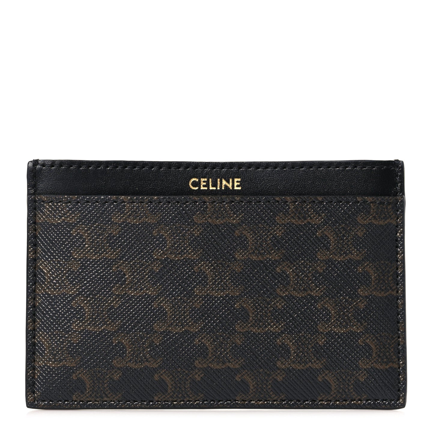 Triomphe Canvas Card Holder Black