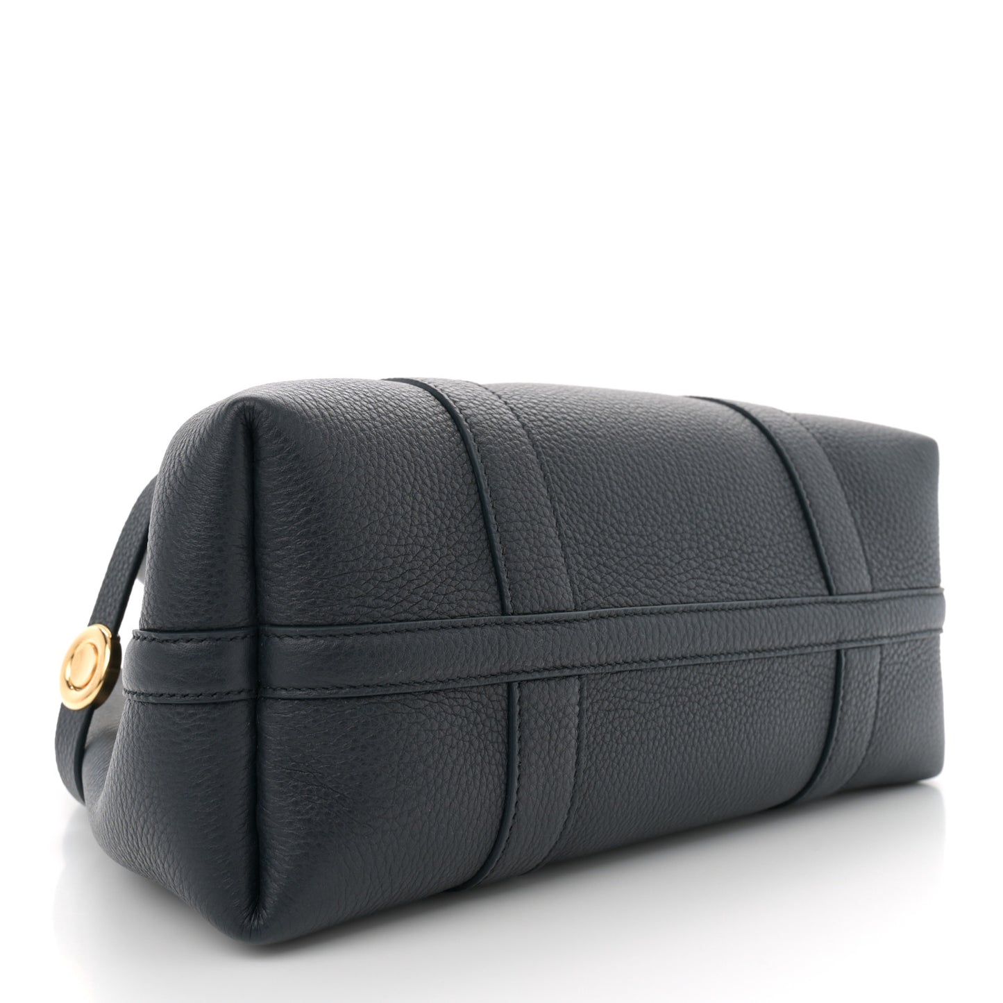 Grained Calfskin Small Ghiera Shopper Tote Blue Navy